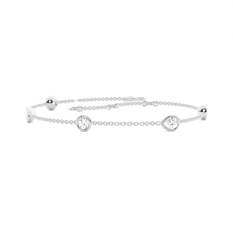 White Gold Chain Diamond Bracelets