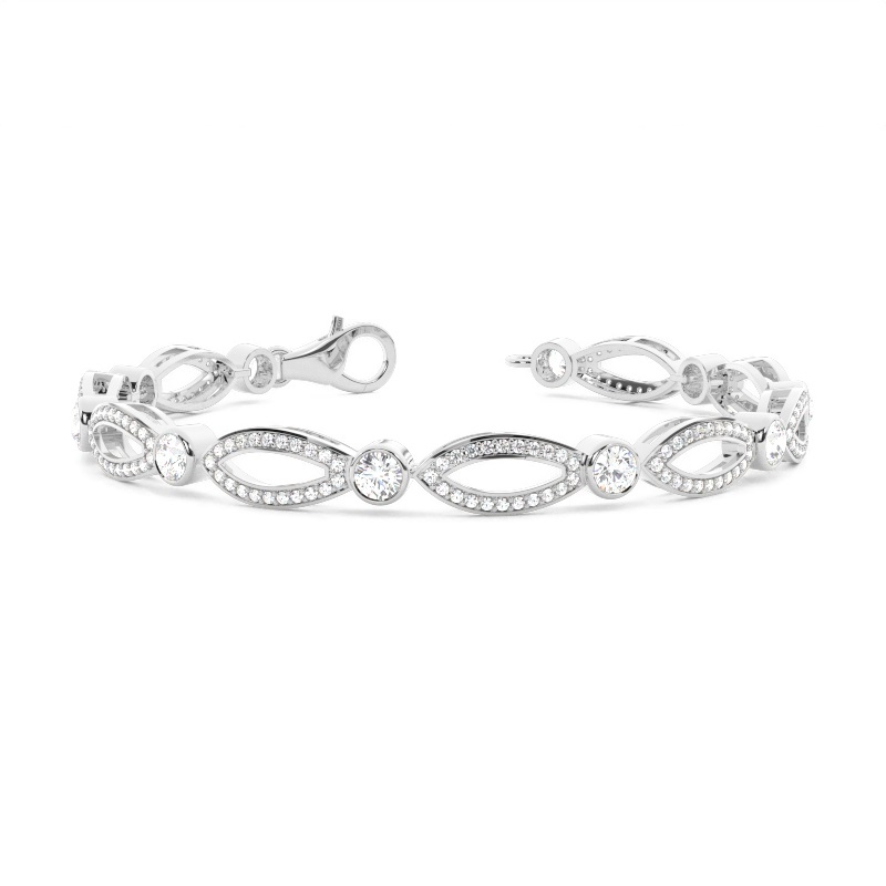 White Gold Evening Diamond Bracelets