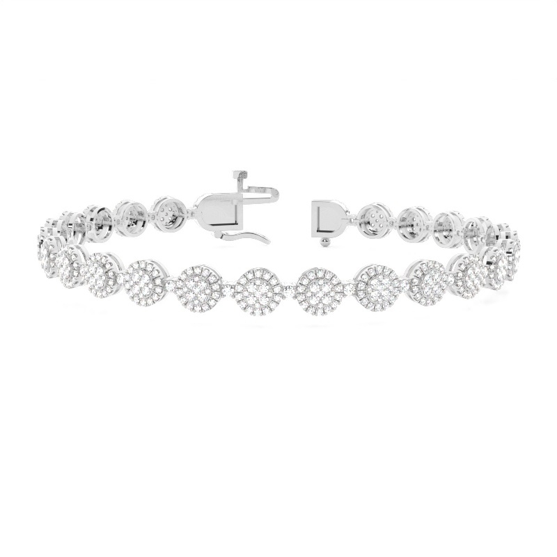 White Gold Evening Diamond Bracelets