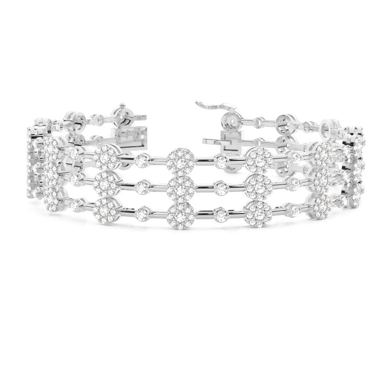 White Gold Evening Diamond Bracelets