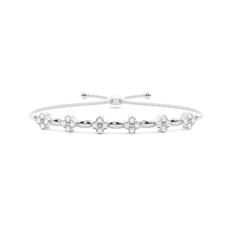 White Gold Friendship Diamond Bracelets