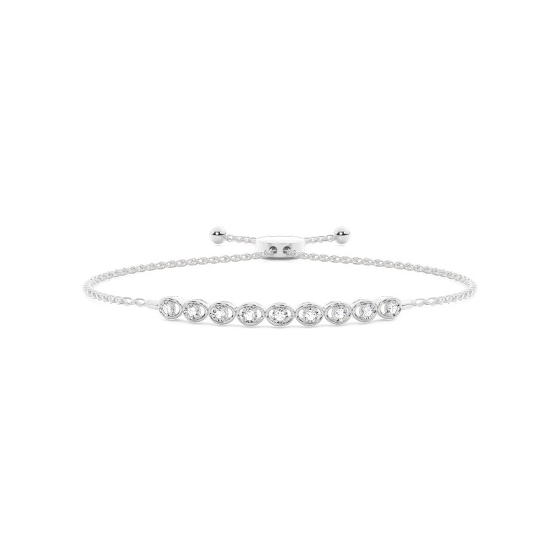 White Gold Friendship Diamond Bracelets