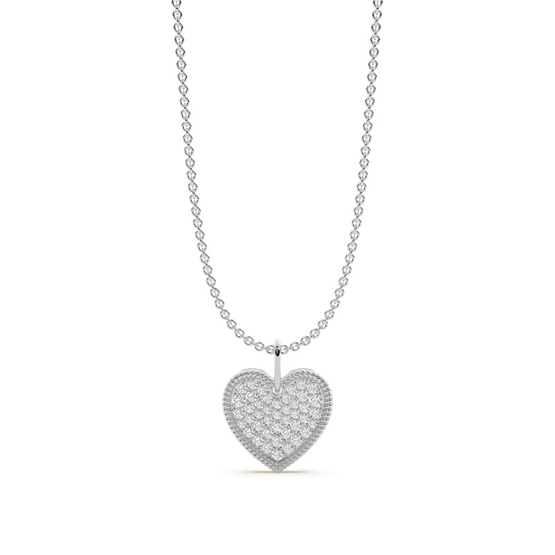 White Gold Cluster Pendant Necklaces