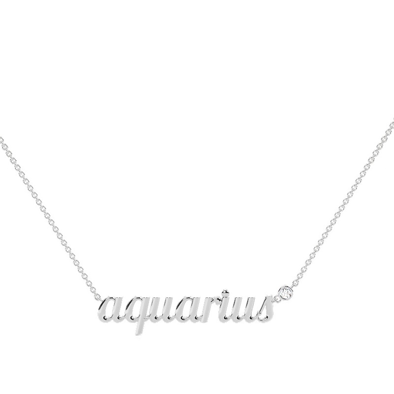 Aquarius Solitaire Necklace