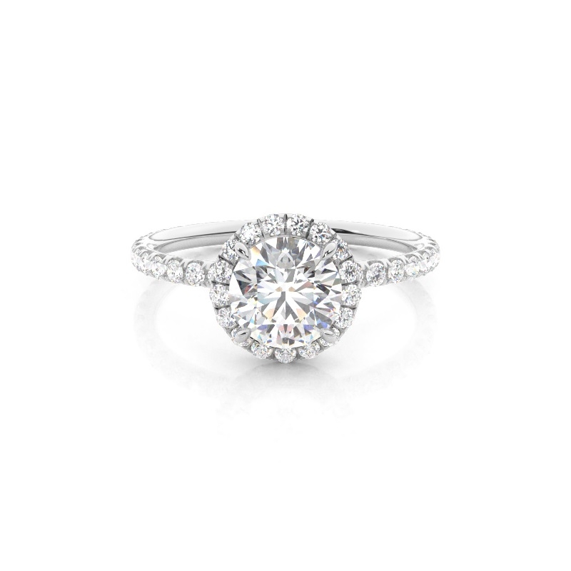 White Gold Halo Diamond Engagement Rings