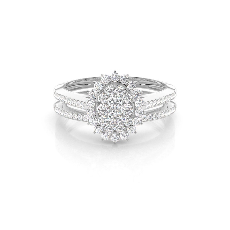 White Gold Halo Diamond Engagement Rings