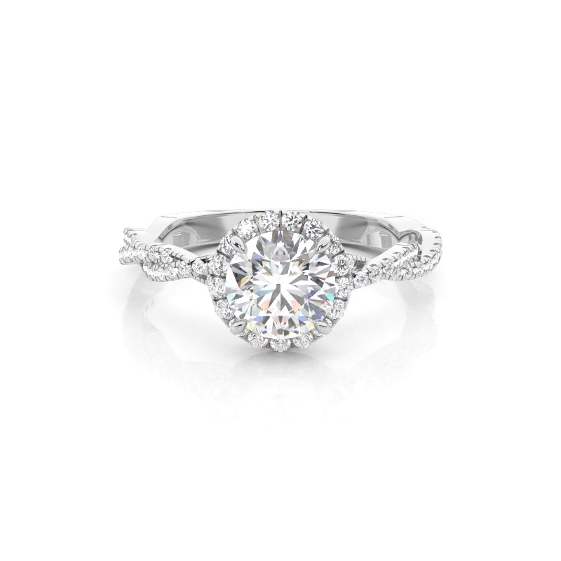 White Gold Halo Diamond Engagement Rings