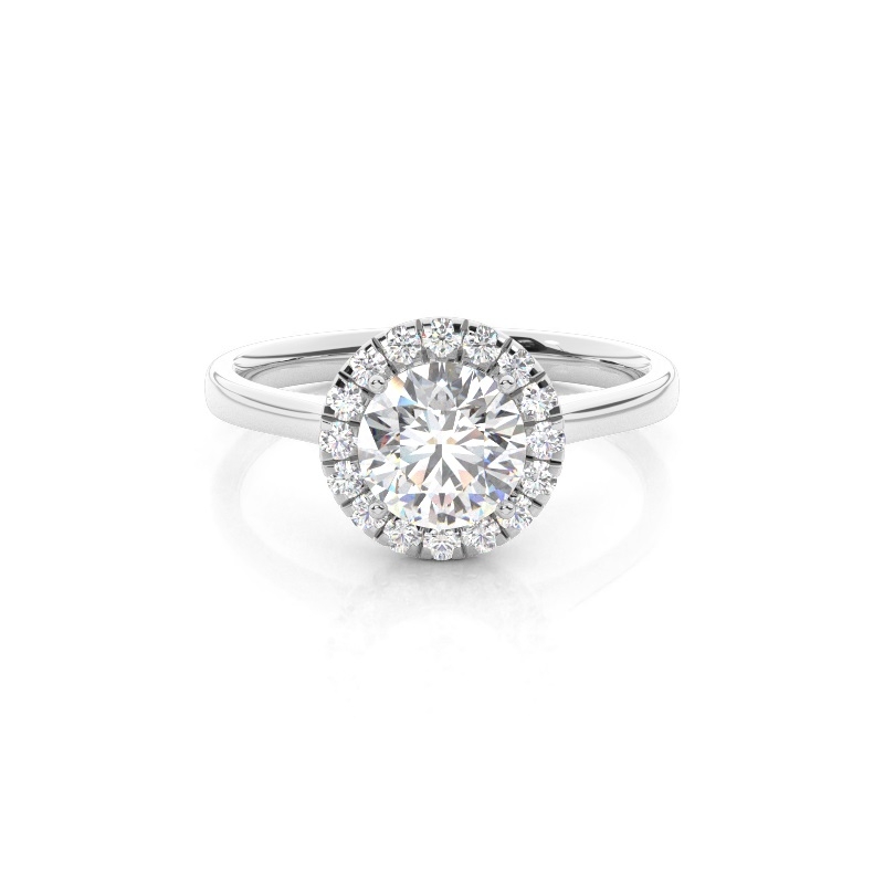 White Gold Halo Diamond Engagement Rings