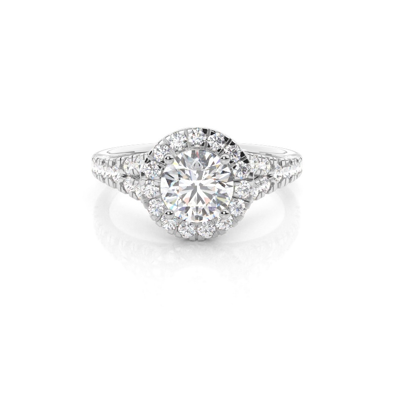White Gold Halo Diamond Engagement Rings