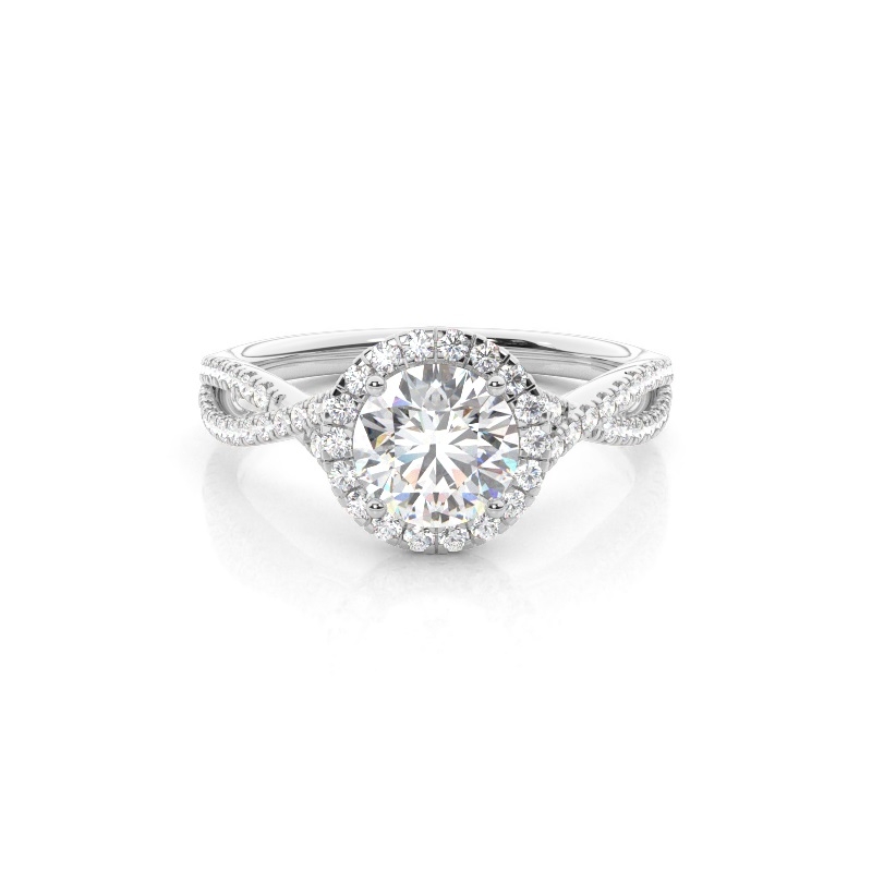 White Gold Halo Diamond Engagement Rings