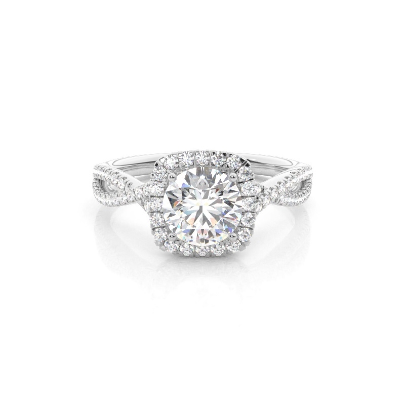 White Gold Halo Diamond Engagement Rings