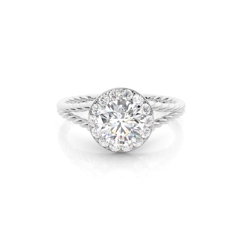 White Gold Halo Diamond Engagement Rings