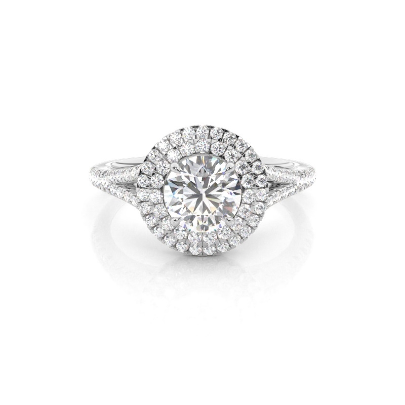 White Gold Halo Diamond Engagement Rings