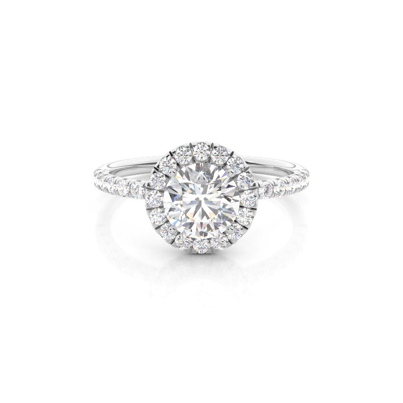 White Gold Halo Diamond Engagement Rings