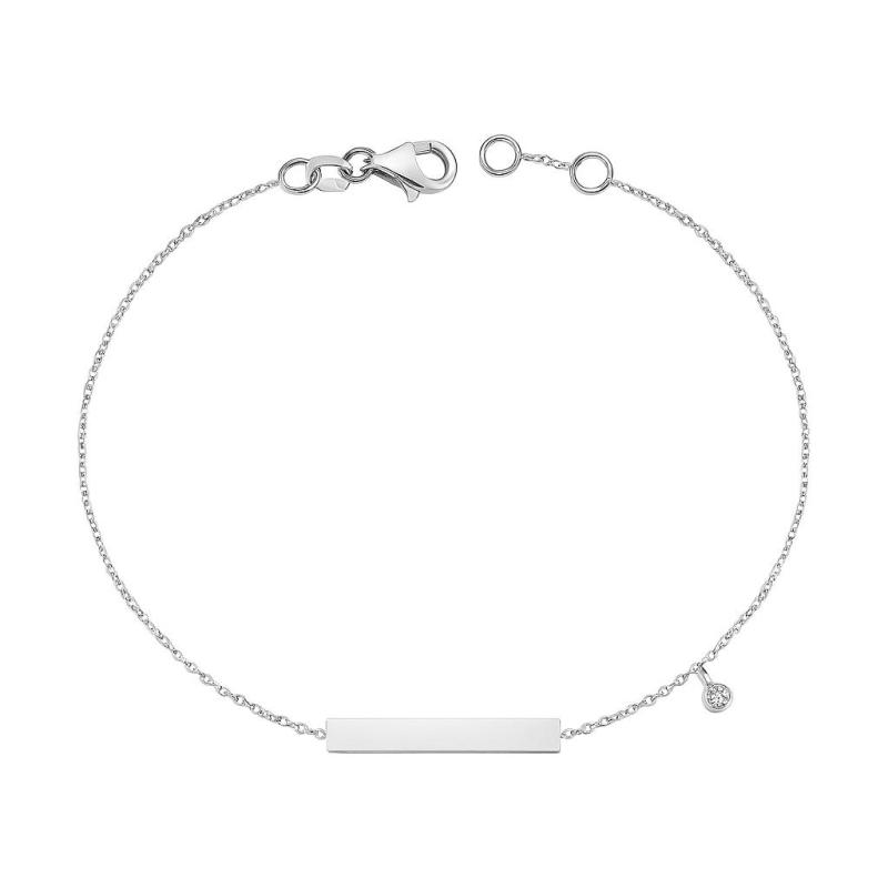 Diamond Bar Plate Bracelet