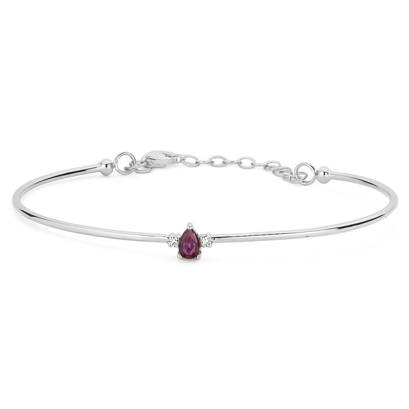 Teardrop Ruby & Diamond Bracelet