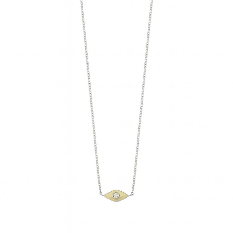 Yellow Eye Diamond Necklace