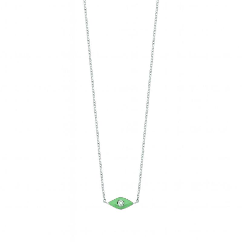 Green Eye Diamond Necklace