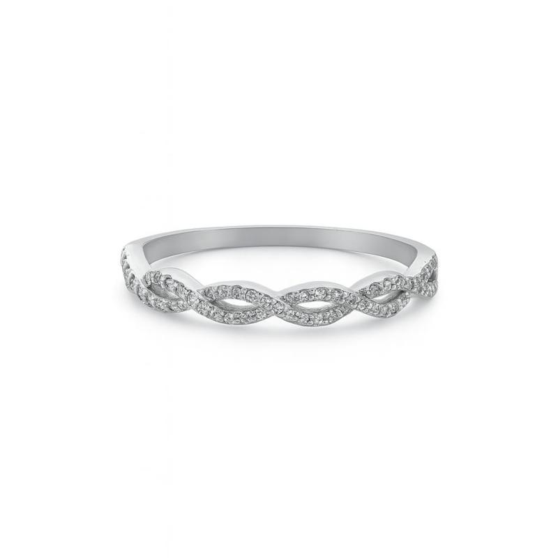 Delicate Braided Diamond Ring